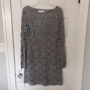 Trina Turk Gray Crochet Shift Dress